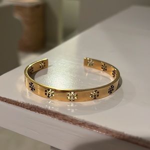 Gold Tory Burch cuff bracelet